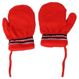 Kid-O-World  Striped Pattern Mittens - Red-19