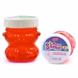 Aditi Toys Neon Colored Glitter Scented Slime Kit - Soft, Non-Sticky, Stress-Relief Non-Toxic Squishy Slime Toy Multicolor for Kids For Boys Girls, Above 5+ Age Each 100ml (Red Pack of 2)-22