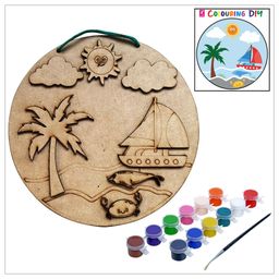 WISSEN Sailing Adventure Wall Decor DIY Colouring kit for kids-19