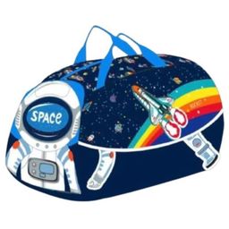Ji and Ja Duffle Bag for Boys|Girls Kids Gym Bag Sports Travel Bag Weekender Overnight Bag Big Size for Kids/Teenagers Duffle Bag (Space Rocket Astronaut Blue)-97