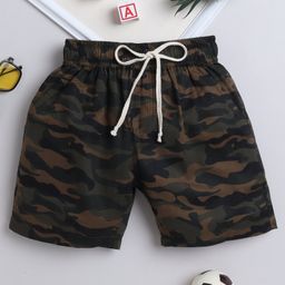 BAATCHEET Cotton Camouflage Printed Shorts - Green-picture-22