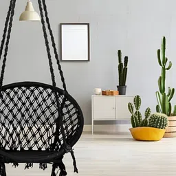 Swingzy Black Hammock Hanging Swing WithCushion-33