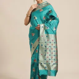 Anouk Rustic Ethnic Motifs Woven Design Banarasi Saree-35