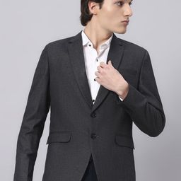 Darelooks Premium Clothing Men Charcoal Grey Slim Fit Single Breasted Party Formal Blazer-image-68