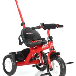 fab n funky Plug & Play Endure Tricycle with Parental Push handle & Storage Basket - Red image 3