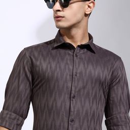 HIGHLANDER Men Slim Fit Opaque Casual Shirt-image-39