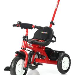 fab n funky Plug & Play Endure Tricycle with Parental Push handle & Storage Basket - Red image 4