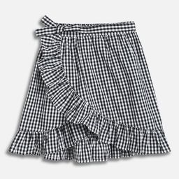 Allen Solly Junior Girls Checked Pure Cotton Ruffled Tulip Skirt-picture-43
