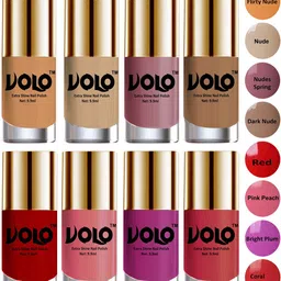 VOLO Set Of 8 New Look Extra Lasting Nail Polish - 9.9 ml Each - Combo-No-10 image 1