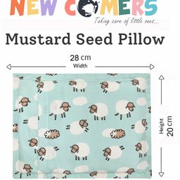 New Comers  Baby Mustard Seed Pillow with Super Soft Cotton Fabric -Grey image 5