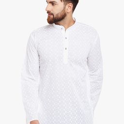 SOJANYA Men White Embroidered Straight Kurta-picture-47