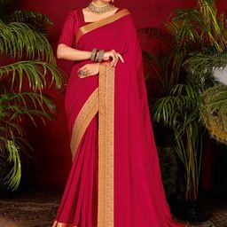 KALINI Solid Zari Banarasi Saree-2
