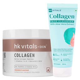 HealthKart HK Vitals Skin Radiance Collagen 100 g Orange & Face Cleanser 100 ml Combo-5
