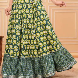 NYPA Floral Printed Flared Maxi Skirt-picture-0