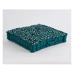 SKANDA FAB Botanical Green Cotton Animal Print Floor Cushion-16