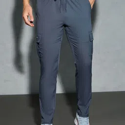 Technosport Men Relaxed Slim Fit Wrinkle Free Cargos Trousers-image-88