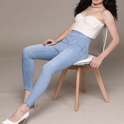bebe Women Denim Daze Super Skinny Fit High-Rise Stretchable Jeans-image-4