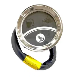 Deutsche Warning Indicator for Royal Enfield Standard 500 (Electra 500 Silver Colour) (Black, Silver Dial With 12V LED) (6 Pin White Coupler), DEUS-1305B-33