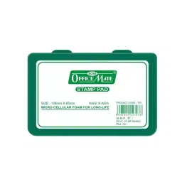 Soni Office Mate Medium Stamp Pad 108x65 mm Refillable Design Crisp, Quick-Dry, Smudge-Free Ink for Office, School, Craft & DIY, Green (Pack of 10)-picture-7