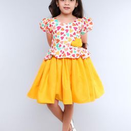 Pink Chick Colourblocked Print Fit & Flare Dress-picture-19