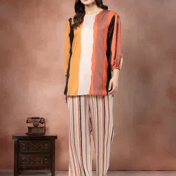 Moda Rapido Geometric Printed Tunic With Trousers Co-Ords-picture-3