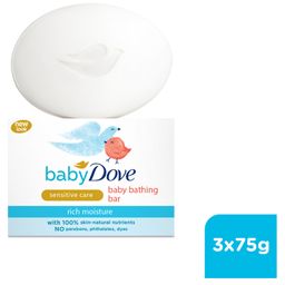 Baby Dove Rich Moisture Bathing Bar Pack of 3 - 75 gm Each-image-64