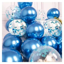 JOHRA Party Decorations Blue / Confetti Balloons Blue / Confetti Balloons for Birthday / Blue Birthday Decoration / Theme Balloons - Pack of 200-image-81