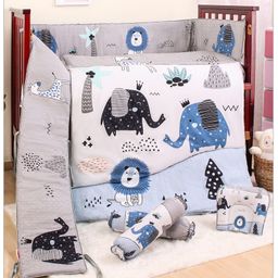 Babyhug Cotton Crib Bedding Set Animal Print -Multicolor-image-33