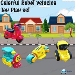 FunBlast Unbreakable Pull Back Vehicle Toy Pack of 4 - Multicolour-image-69
