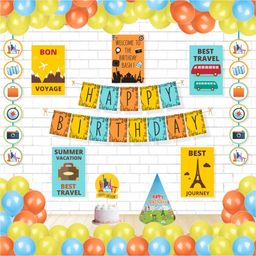 Untumble Travel Theme Party Decorations Hats Kit for Kids - Pack of 59-image-66