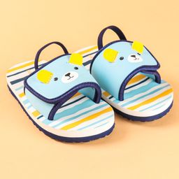 Babyoye Flip Flops with Back Strap- Blue-image-48