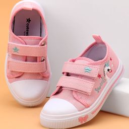 Cute Walk by Babyhug Casual Shoes With Velcro Closure and Swan Embroidery - Pink-image-9