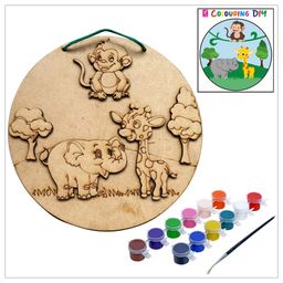WISSEN Jungle Safari Wall Decor DIY Colouring kit for kids-22