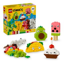 LEGO Classic Creative Food Friends Imaginative Pretend-Play Toy Building Blocks 150 Pieces - 11039-20