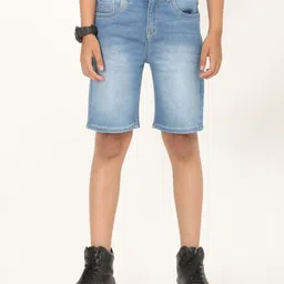 Zion Denim Washed Shorts - Blue-picture-42