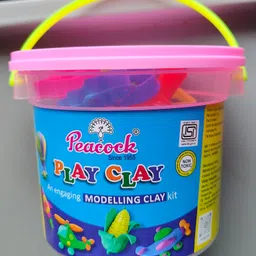 Peacock Clay Bucket For Kids, 300 g | Pack of 2 | Clay Toy For Kids | Non-Toxic | Clay Set For Kids | Modelling Clay For Kids | Creative Art & Crafts | Gifts For Kids |-picture-41