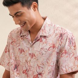 LOCOMOTIVE Men Cuban Collar Striped Relaxed Fit Casual Shirt-image-96