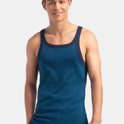 Jockey Super Combed Cotton Ribbed Sleeveless Square Neck Gym Vest US27-0105-PD-NV-image-22