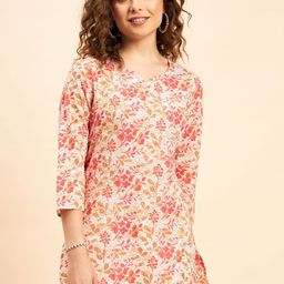 NEESH Floral Printed Pure Cotton Kurti-image-77