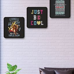 Myntra Elegant Homes Black & White 3 Pieces Motivational Quotes Wood Wall Art-image-92