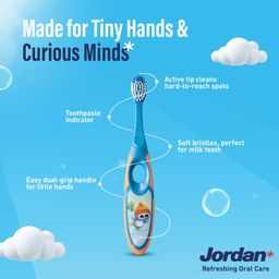 Jordan Step 2 Kid Toothbrush | 3-5 Years | Soft Bristles | Active Tip | Ergonomic Handle Design (Pack of 2) image 5