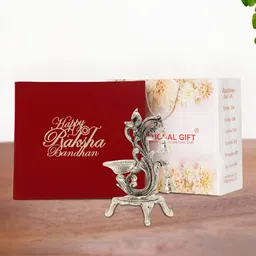 INTERNATIONAL GIFT Silver Plated Jyot Diya Stand Gift Set-image-19