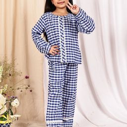 NEUDIS Girls Checked Long Sleeves Top With Trousers-image-15