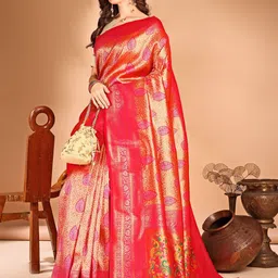 Anouk Woven Design Zari Dharmavaram Saree-image-42