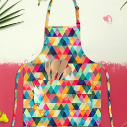 ArtzFolio Blue & Yellow Printed Cotton Aprons-image-96