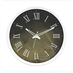 RANDOM White & Green Printed Contemporary Wall Clock-image-90