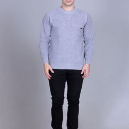 The Roadster Lifestyle Co Woolen Textured Long Sleeve Pullover Sweater-image-58