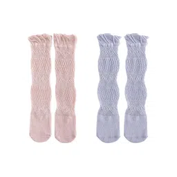 SYGA Kids Pack Of 2 Self-Design Above Knee Length Socks-18