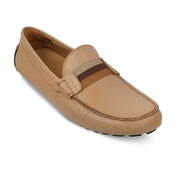 Tresmode The Macario Beige Men's Handcrafted Leather Driving Loafers-image-61
