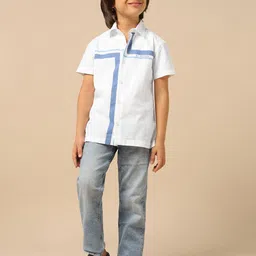 U.S. Polo Assn. Kids Boys Multi Striped Spread Collar Pure Cotton Casual Shirt-picture-45